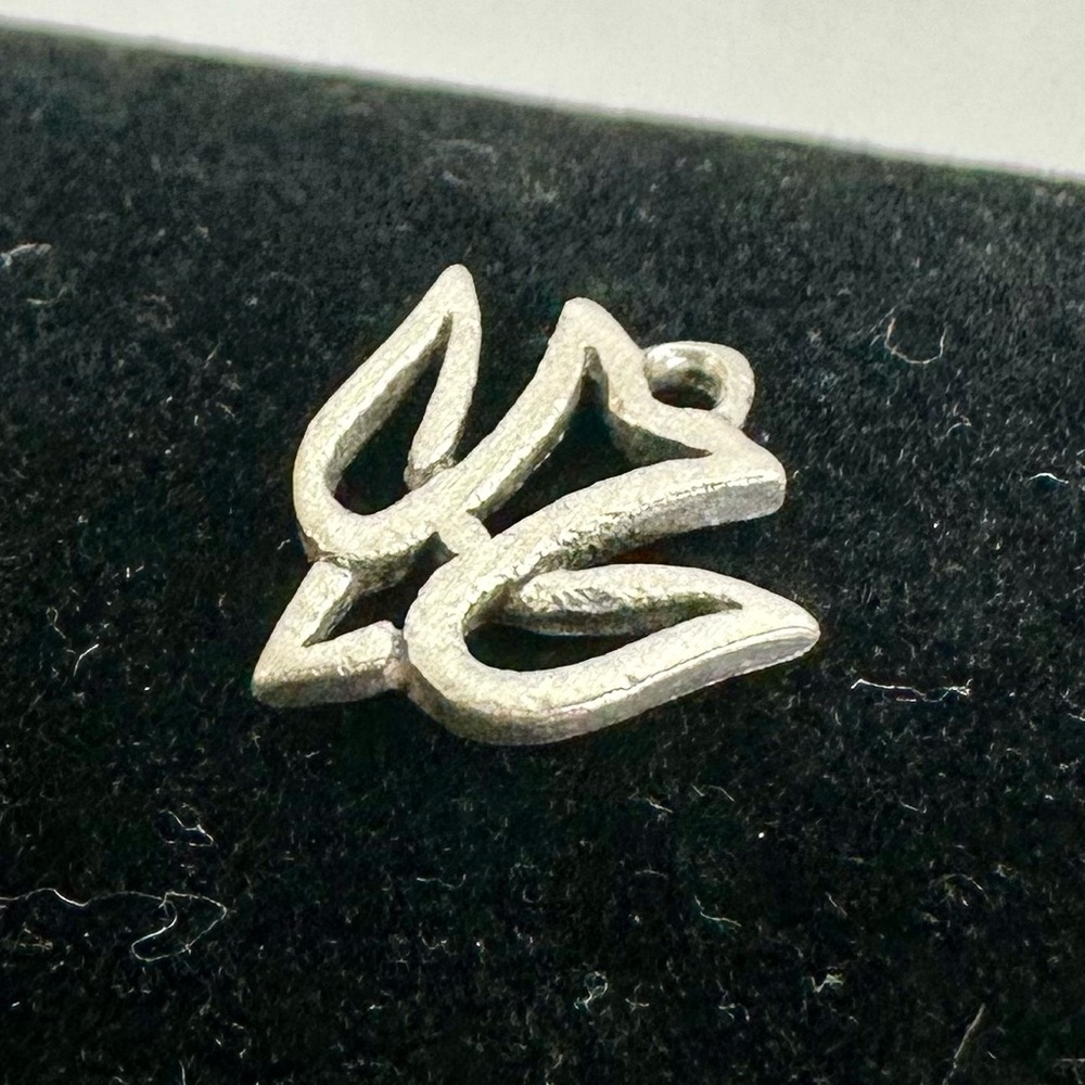 JAMES AVERY Sterling Silver Descending Flying Dove Bird Charm Pendant; RETIRED